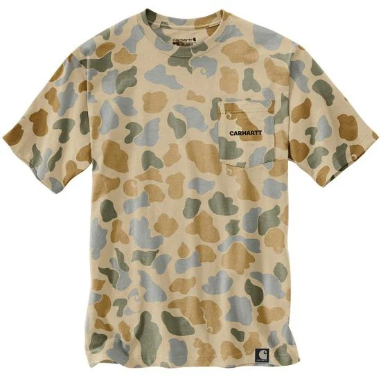 Men's Relaxed Fit Lightweight Short-Sleeve Pocket Camo Logo Graphic T-Shirt