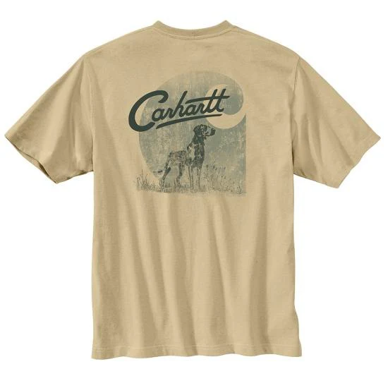Men's Relaxed Fit Lightweight Short-Sleeve Pocket Dog Graphic T-Shirt