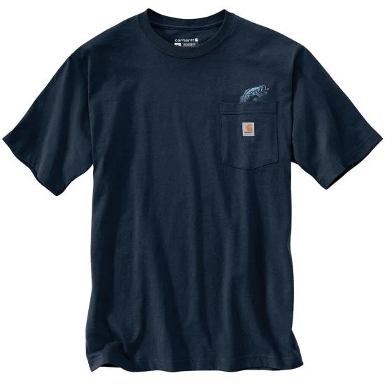 Men's Relaxed Fit Lightweight Short-Sleeve Pocket Fish Graphic T-Shirt - Image 2