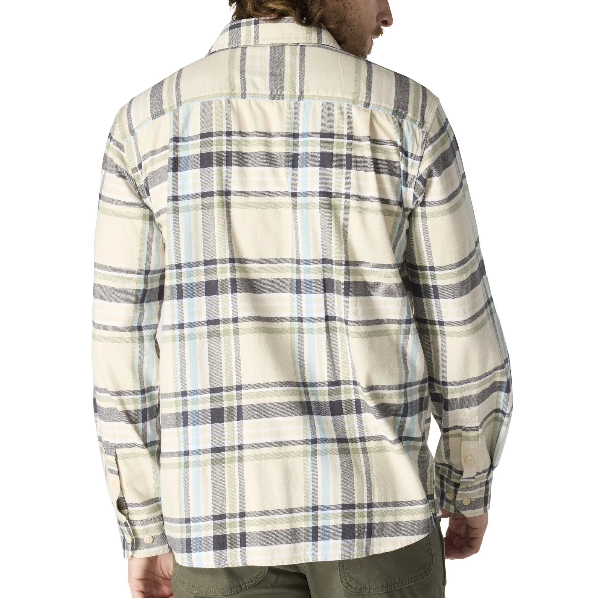 Men's Relaxed Fit Midweight Flannel Long-Sleeve Plaid Shirt - Image 2