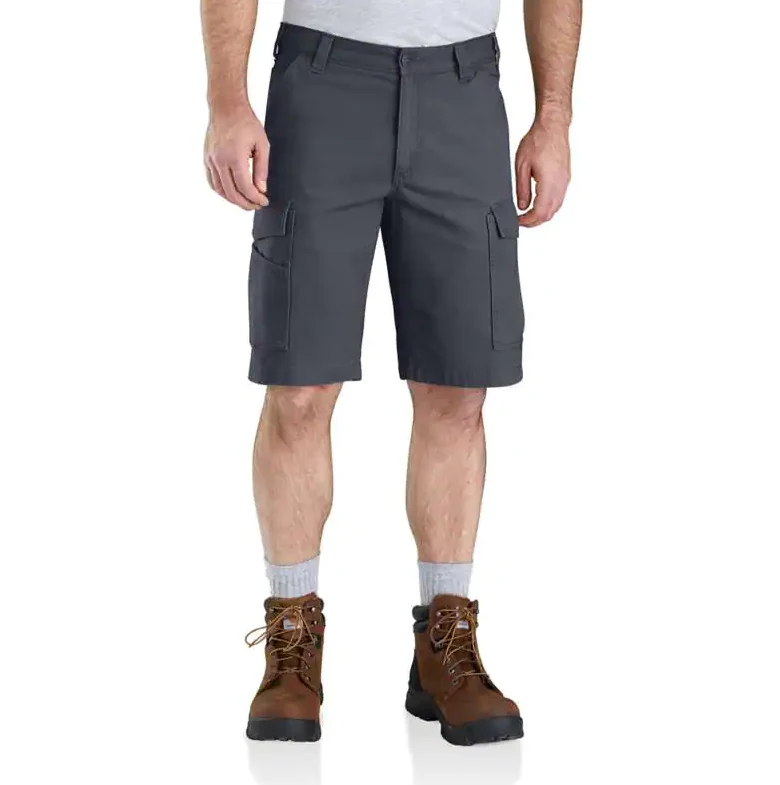 Men's Rugged Flex Relaxed Fit Canvas Cargo Work Short