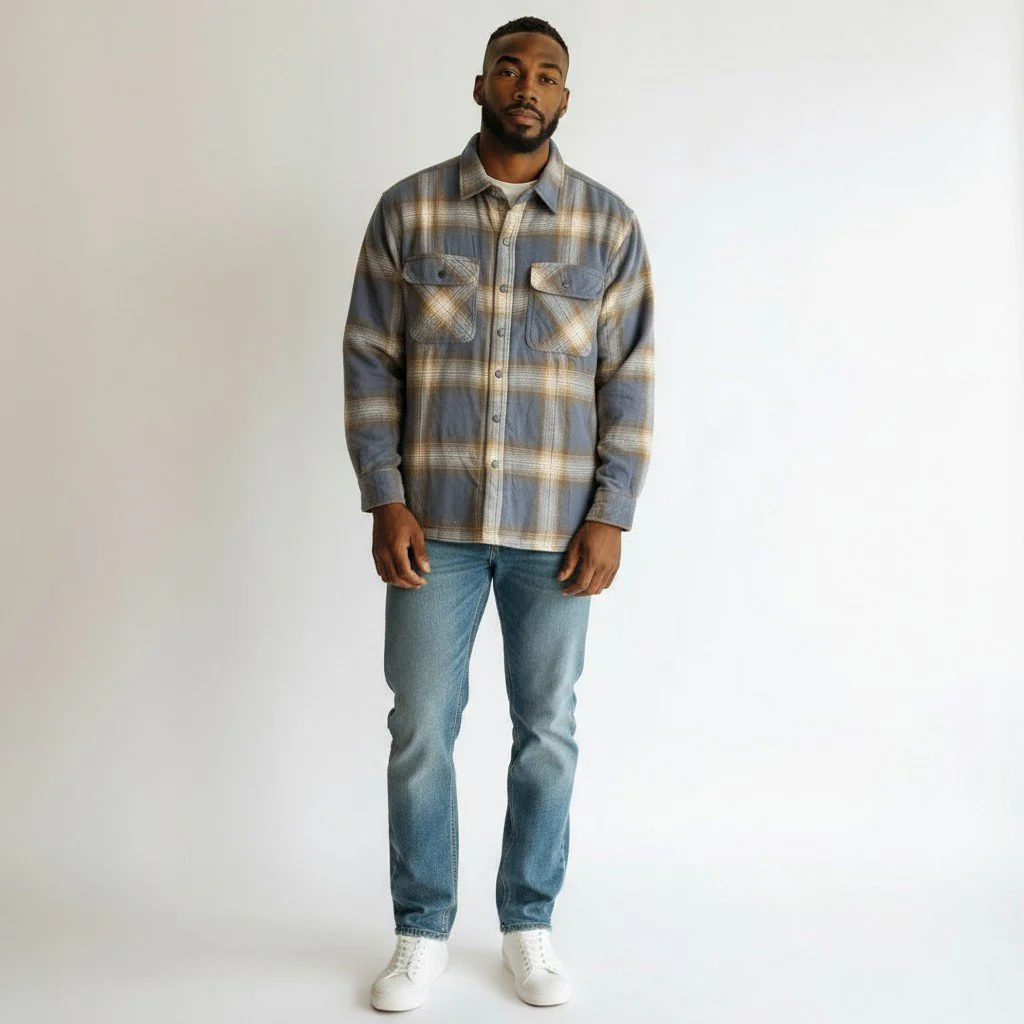 Men's Shenandoah Snap Front Sherpa Lined Flannel