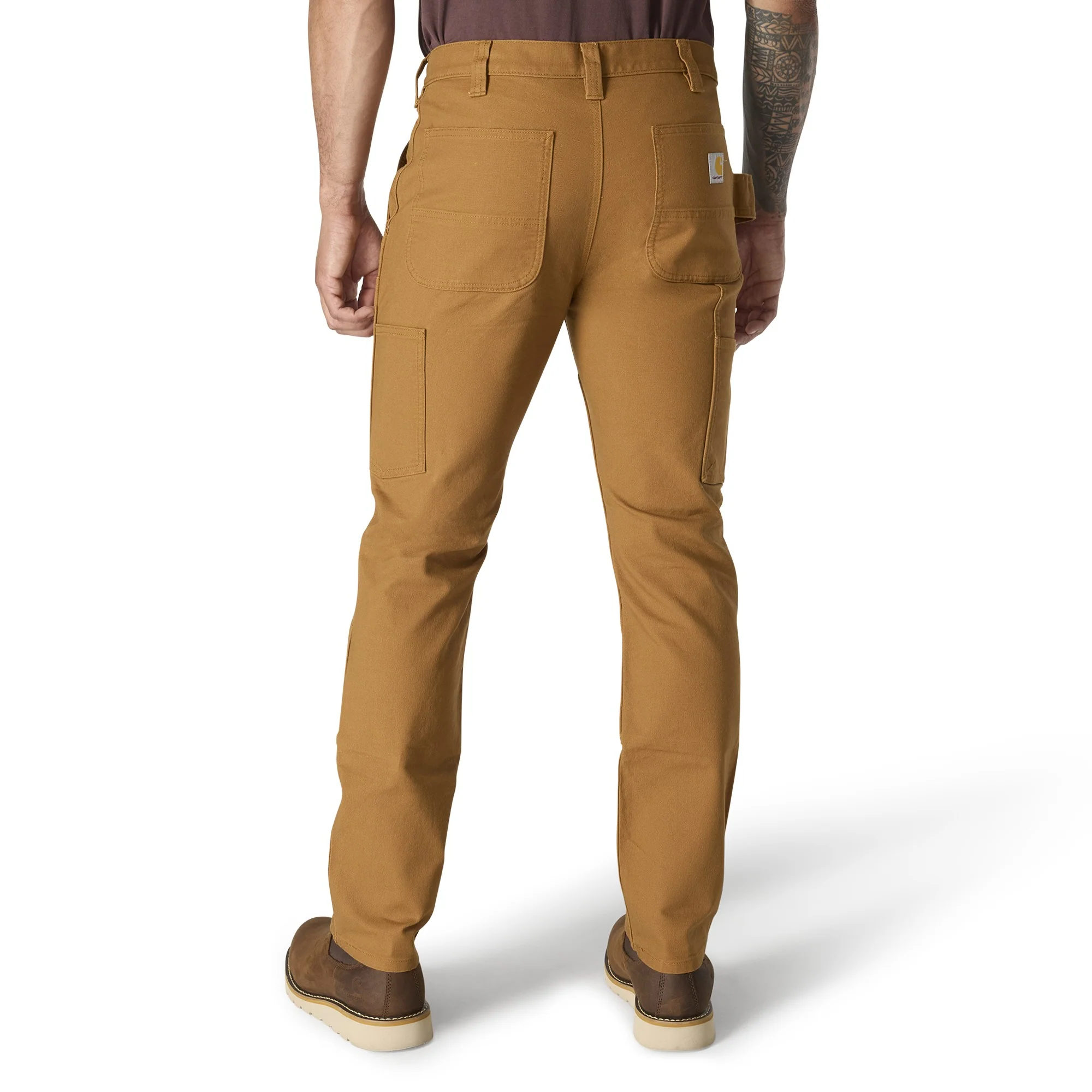 Men's Slim-Fit Tapered Rugged Flex Duck Double-Front Dungaree Work Pant - Image 3