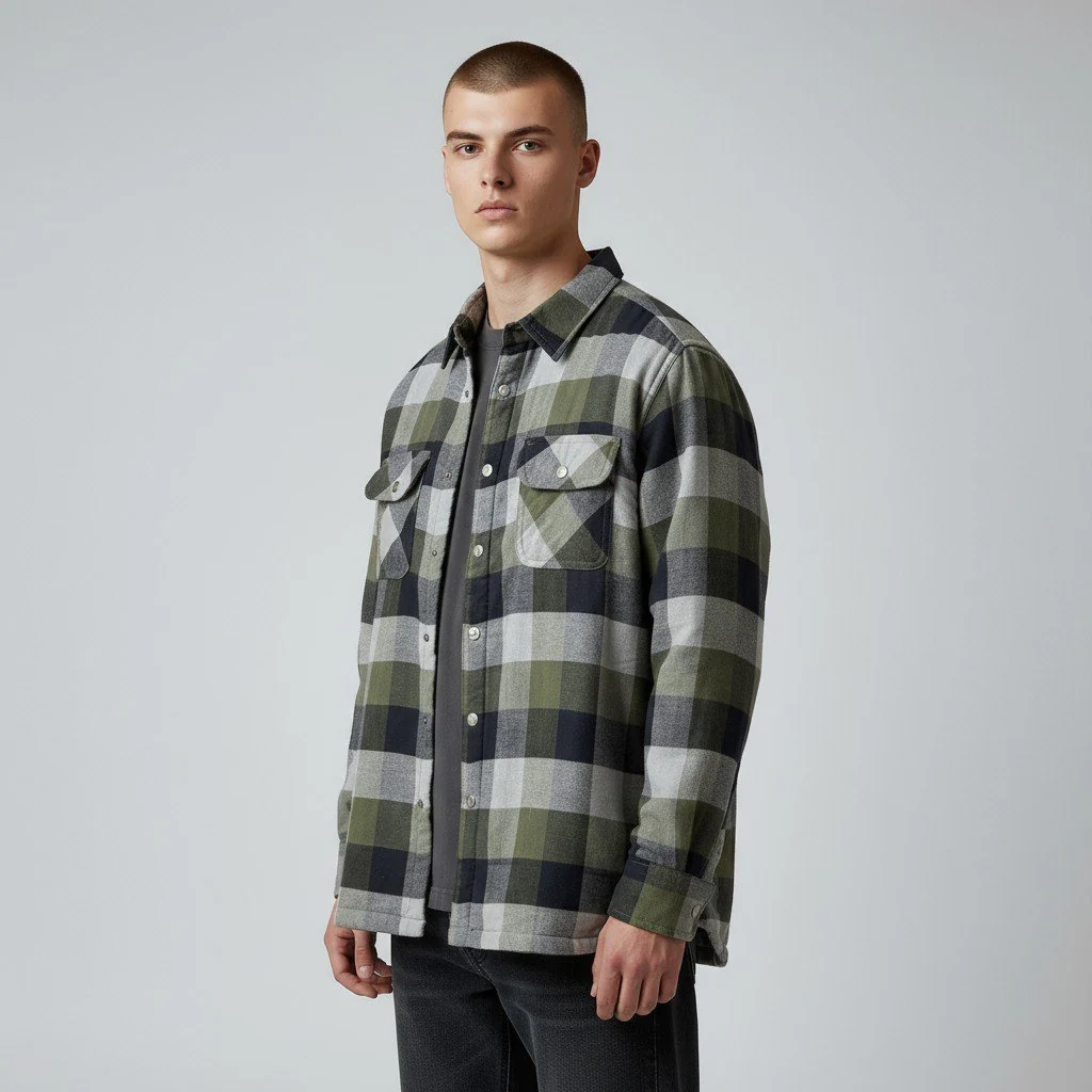 Men's Snake River Snap Front Quilted Flannel - Image 2