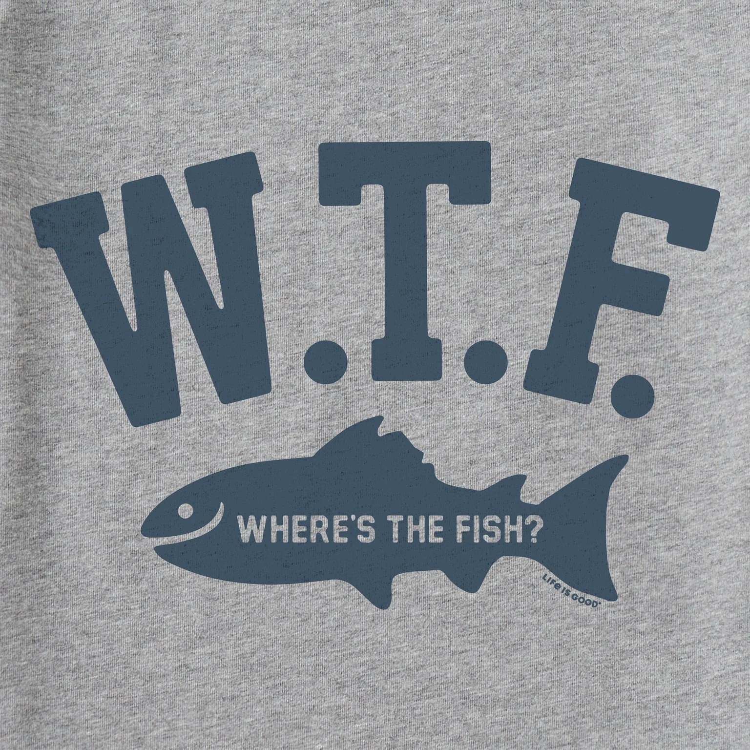 Men's W.T.F. Fish Short Sleeve Crusher Tee - Image 2