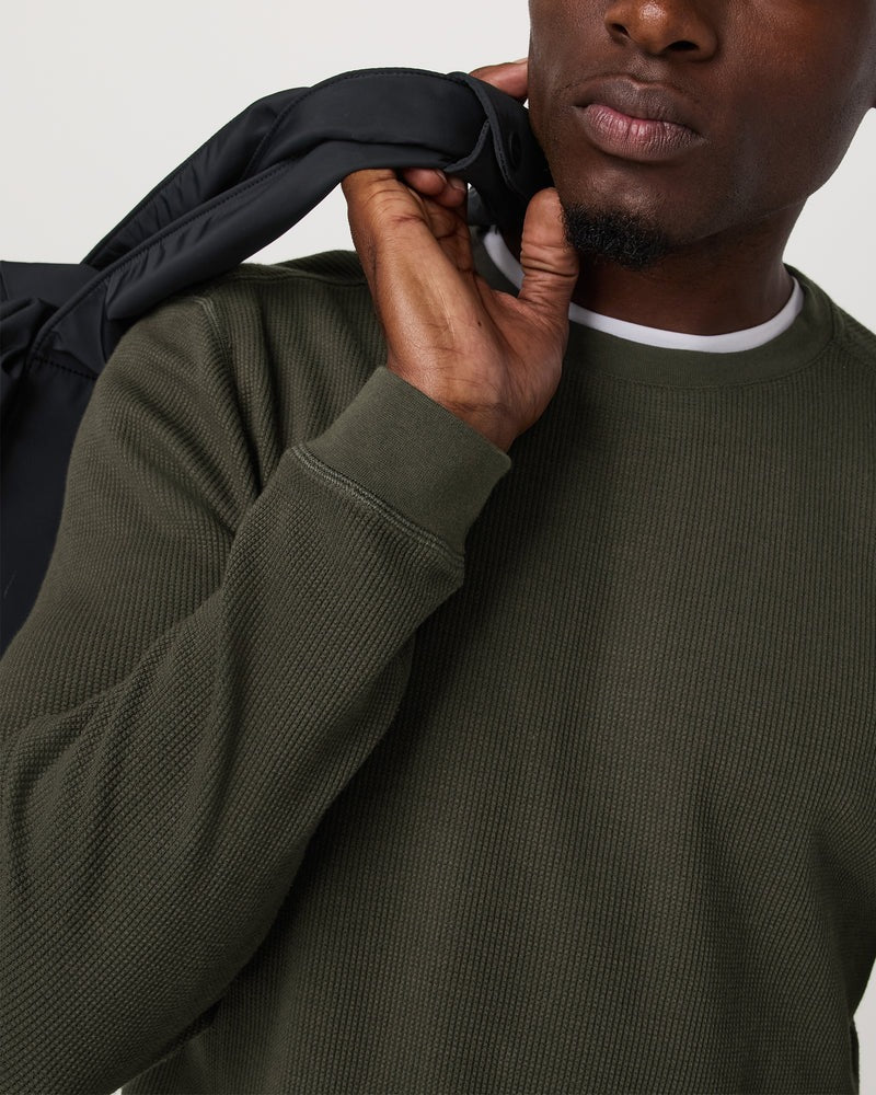 Men's Waffle Crew Long-Sleeve Shirt - Image 3