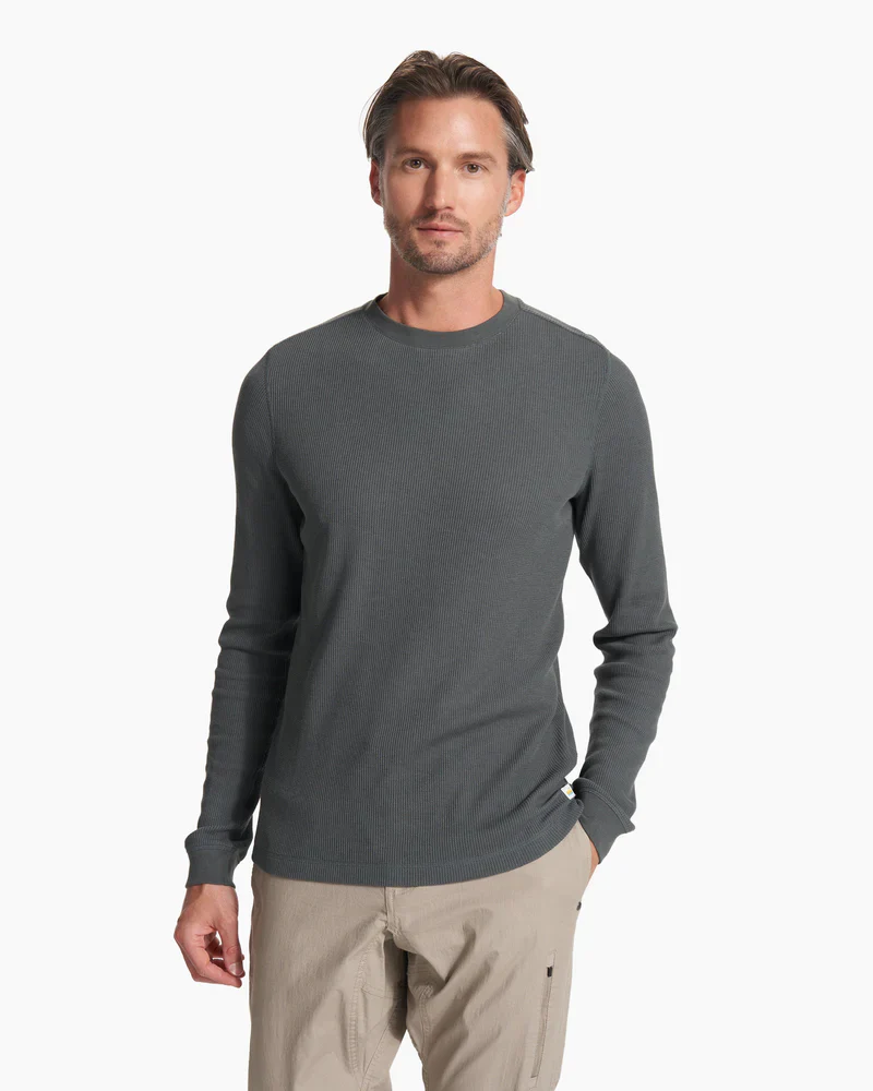 Men's Waffle Crew Long-Sleeve Shirt - Image 2