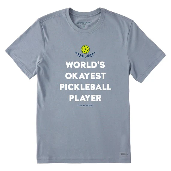 Mens World's Okayest Pickleball Player Short Sleeve