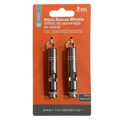 Metal Rescue Whistle - 2 Pack