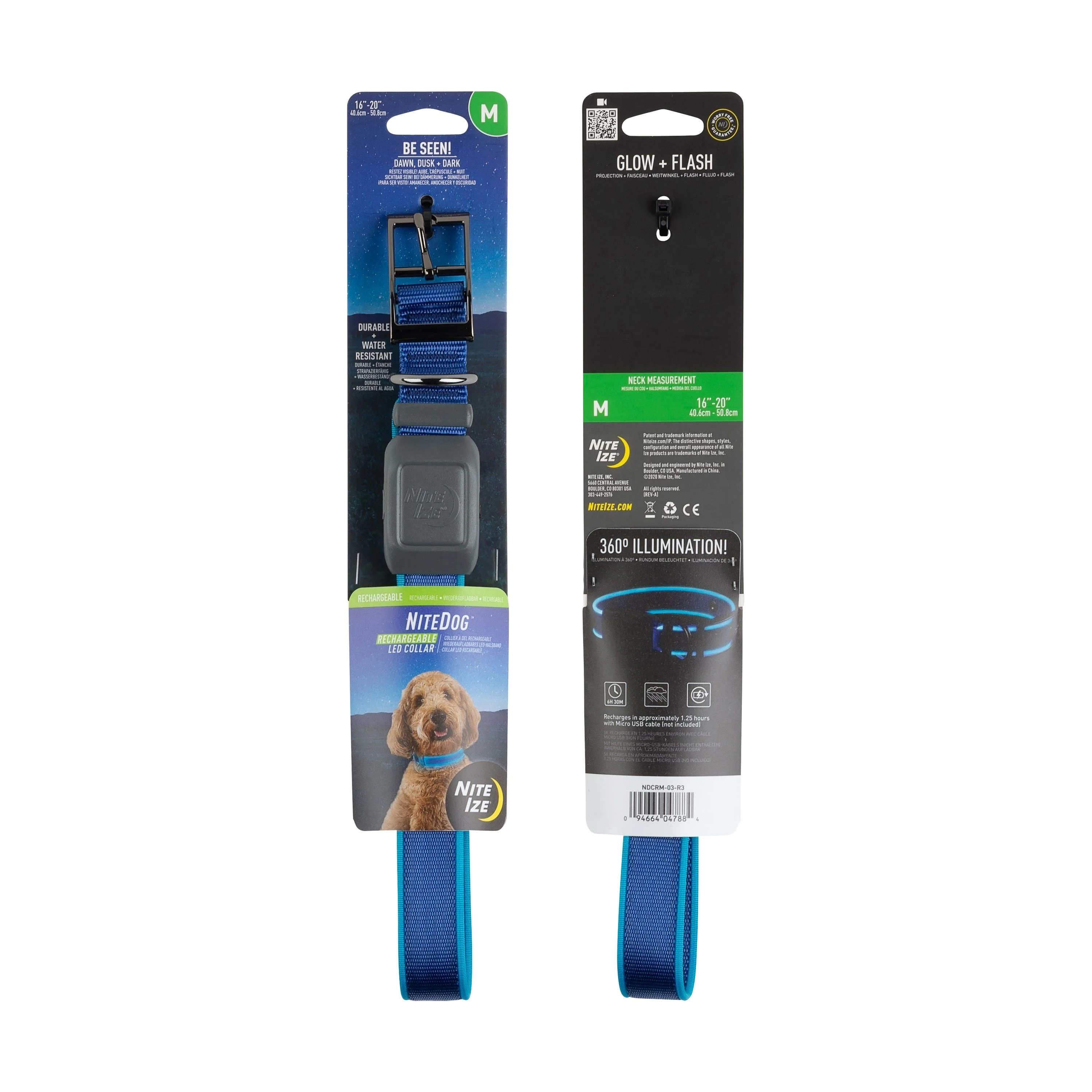 NiteDog Rechargeable LED Collar - Medium