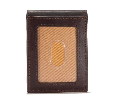 Oil Tan Leather Front Pocket Wallet - Image 3
