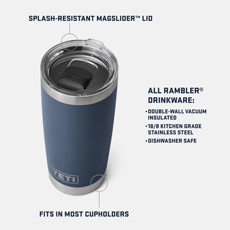 Rambler 20 oz. Tumbler with MagSlider Lid - Image 2