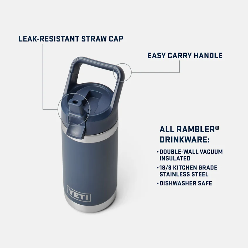 Rambler Jr 12 oz. Water Bottle with Color-Matched Straw Cap - Image 2
