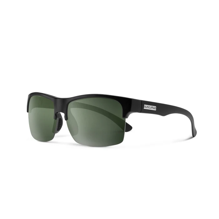 Rambler Lite Matte Black Frame with Polarized Gray Green Lens Sunglasses