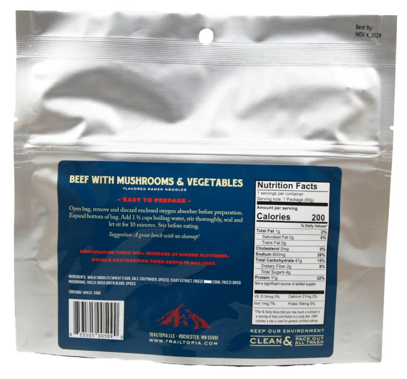 Ramens Noodles - Beef Flavored with Mushrooms and Vegetable (Gluten Free) - Image 3