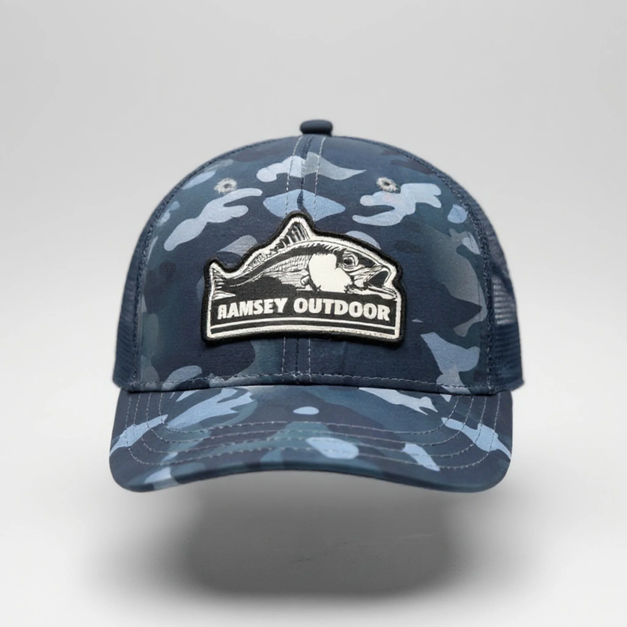 Ramsey Fish Logo Trucker Hat - Tritech Camo