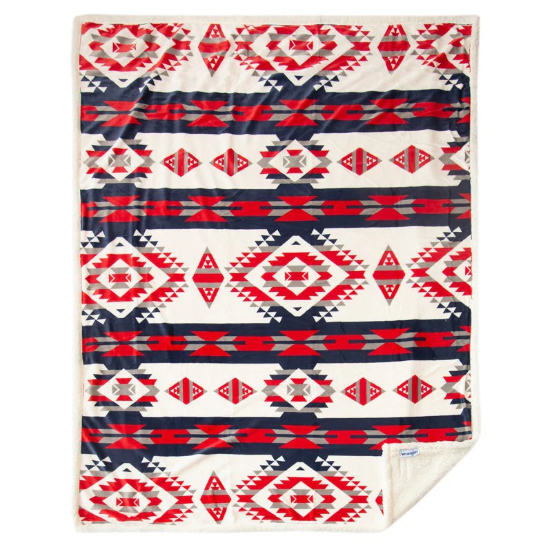 Red, White & Blue Southwest Plush Throw Blanket - 56"x 68" - Image 2