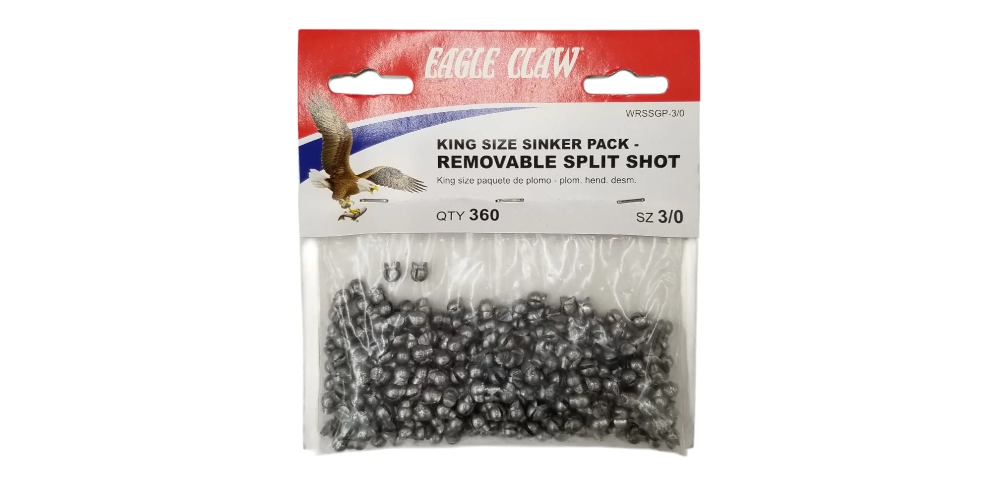 Removable Split-Shot Sinker - Size 3/0 (360 Pack)