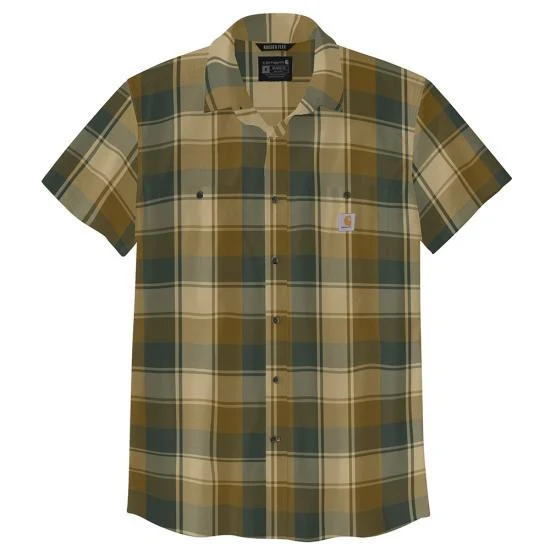 Rugged Flex Relaxed Fit Lightweight Short-Sleeve Plaid Shirt