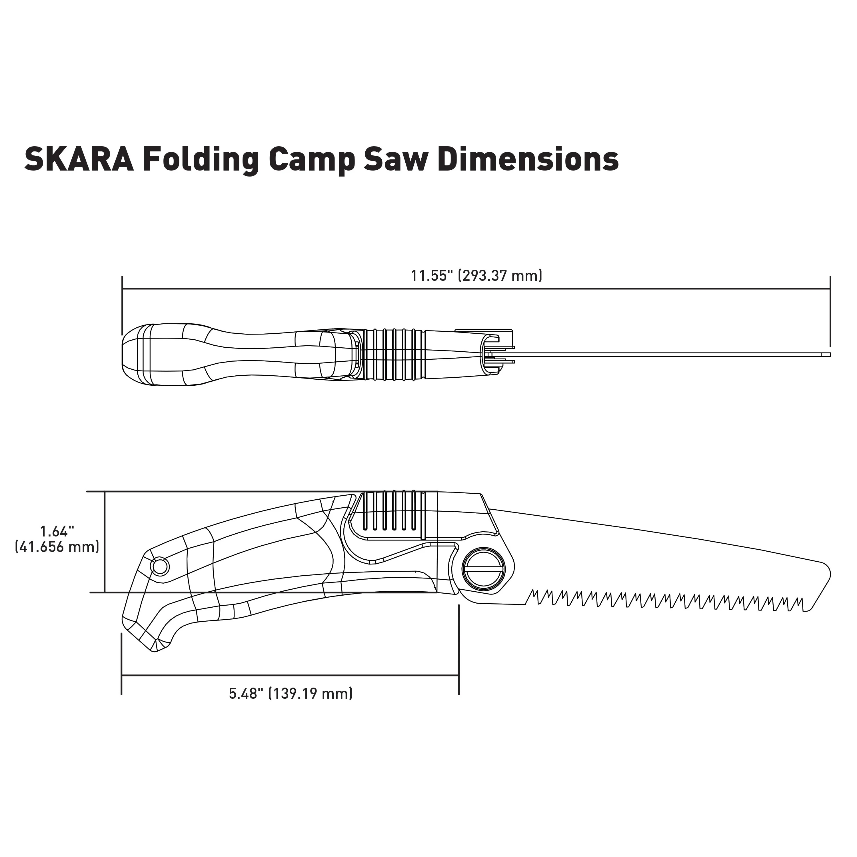Skara Camp Saw with Sheath - Image 3