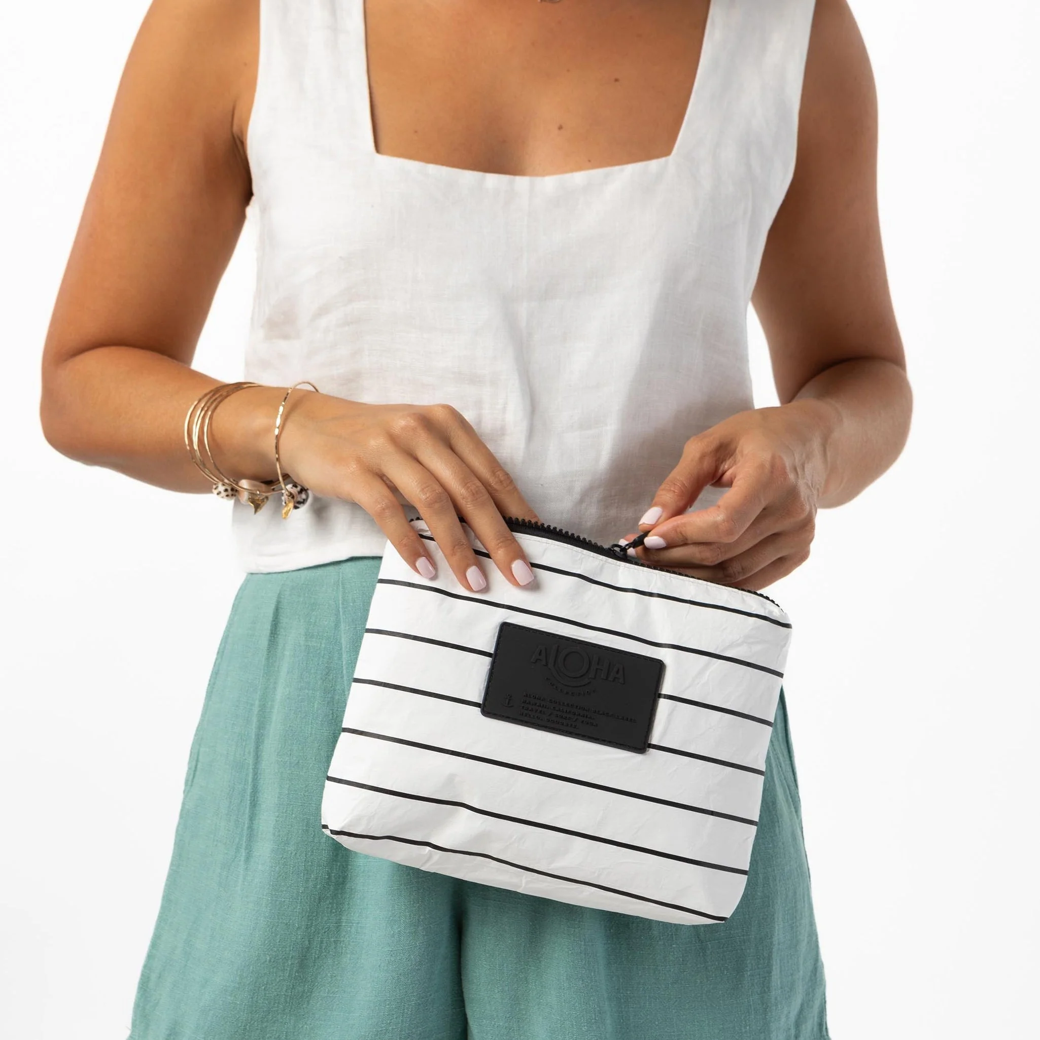 Small Pinstripe Pouch - Image 2