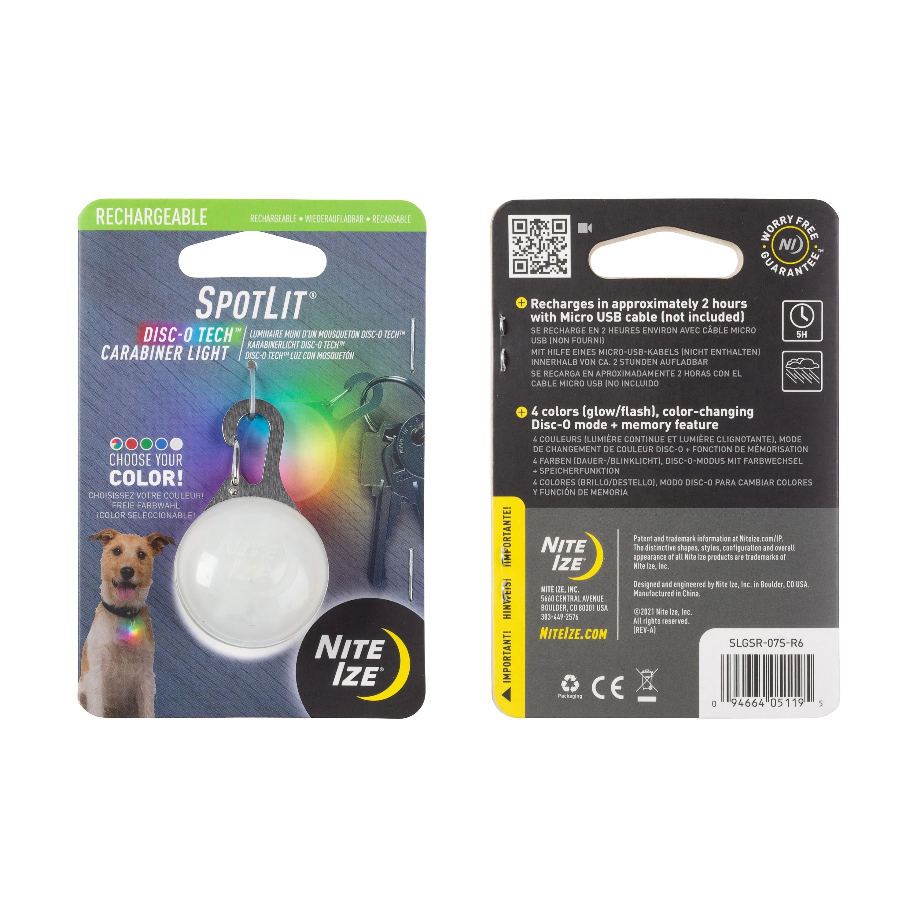 SpotLit Rechargeable Carabiiner Light