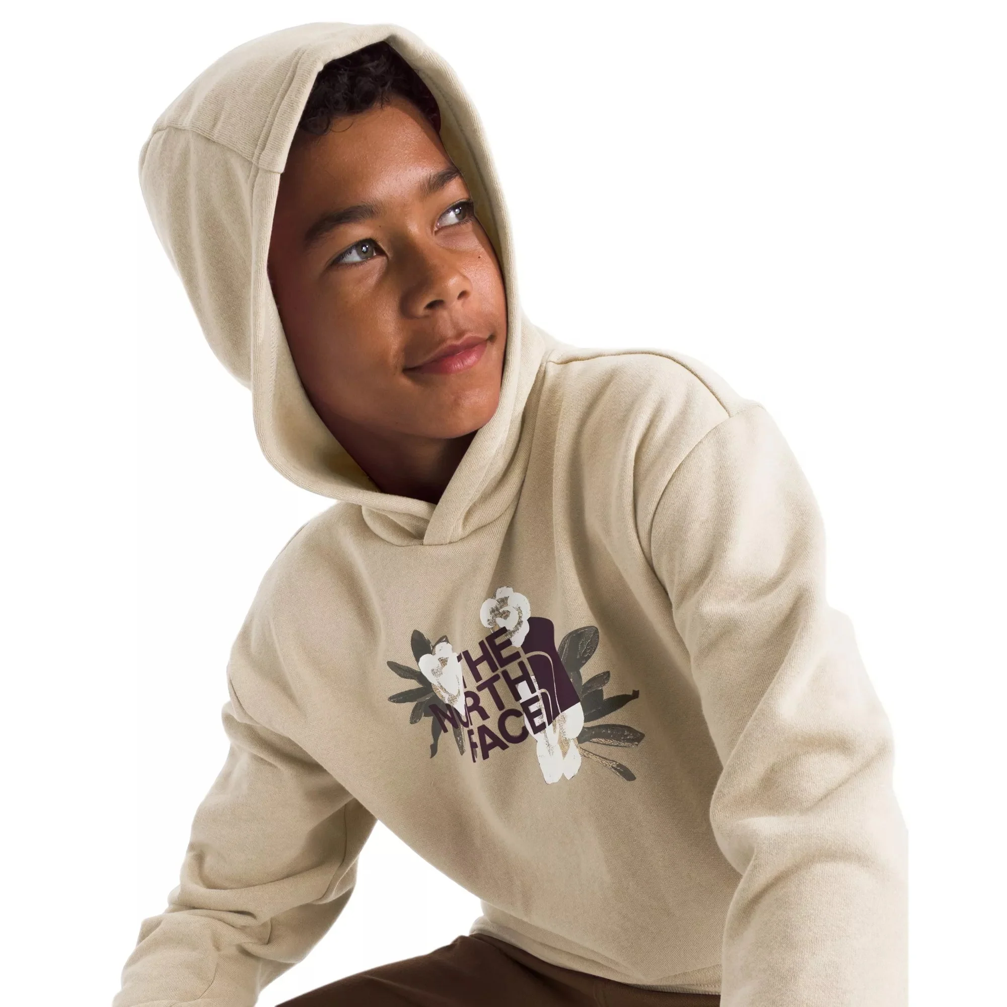Teen Winter Floral Camp Fleece Pullover Hoodie - Image 4