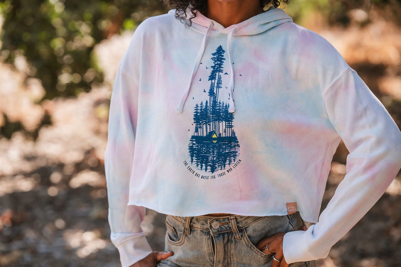 The Earth Has Music Women's Crop Hoodie - Image 3