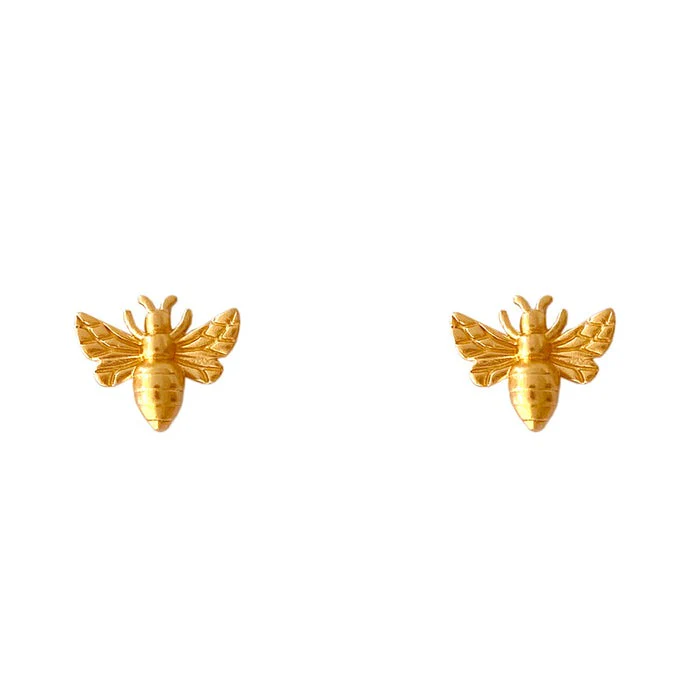 Tiny Charm Post Earring - Honey Bee