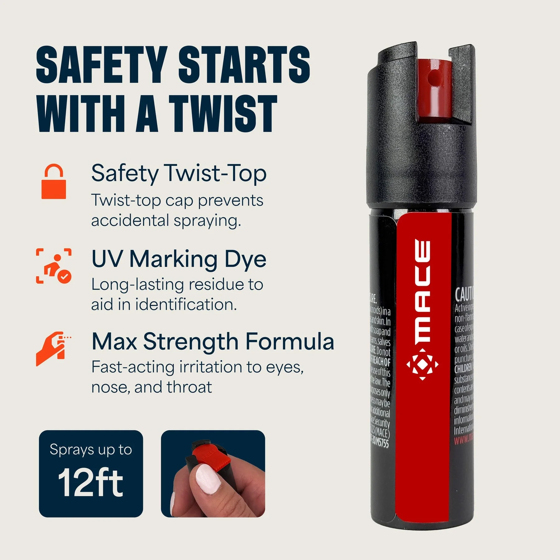 Twist Lock Pepper Spray - 3/4oz. - Image 3
