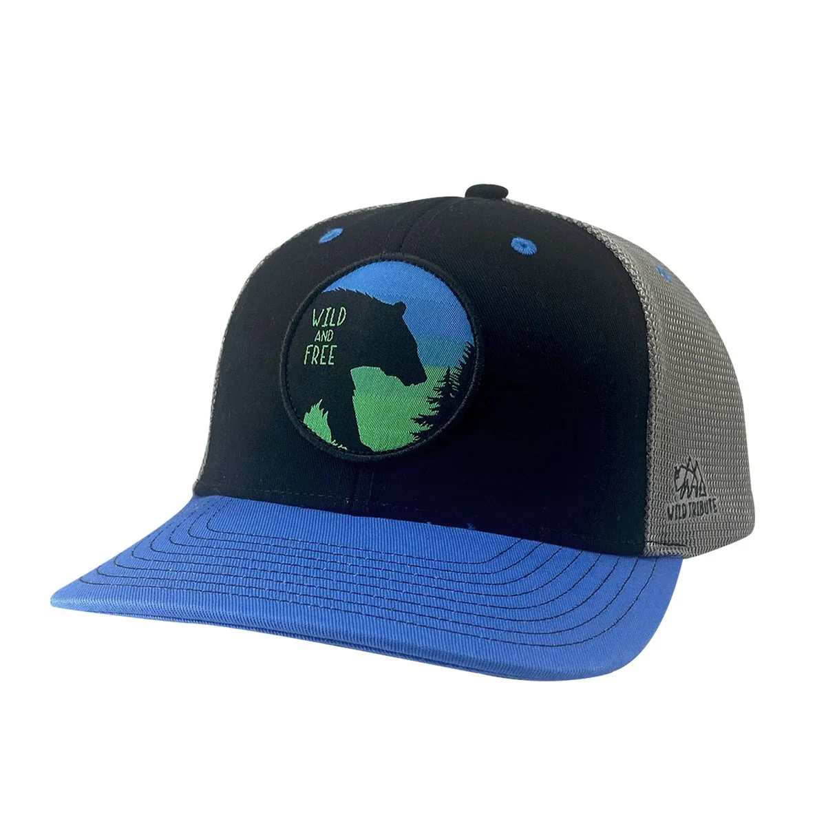 Wild and Free 6 Panel Trucker
