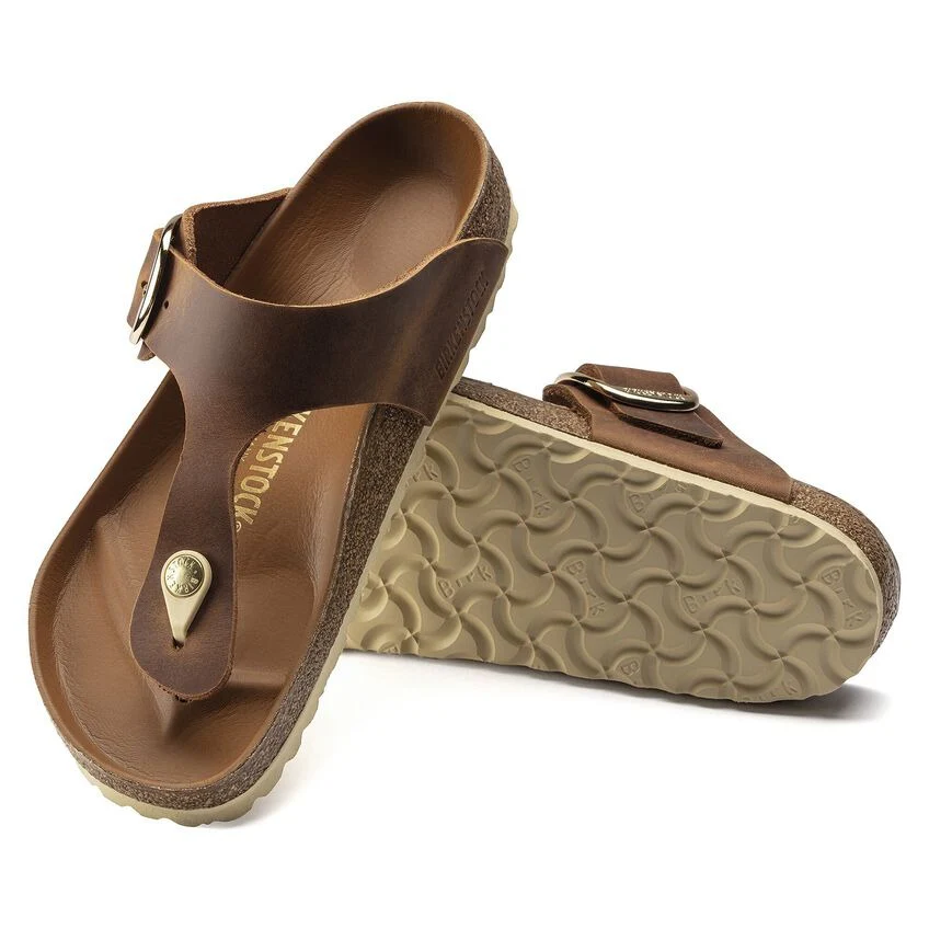 Women's Gizeh Big Buckle Oiled Leather Sandal - Image 2
