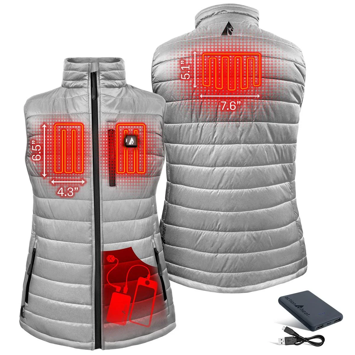 Women's Insulated 5V Battery Heated Puffer Vest - Image 2