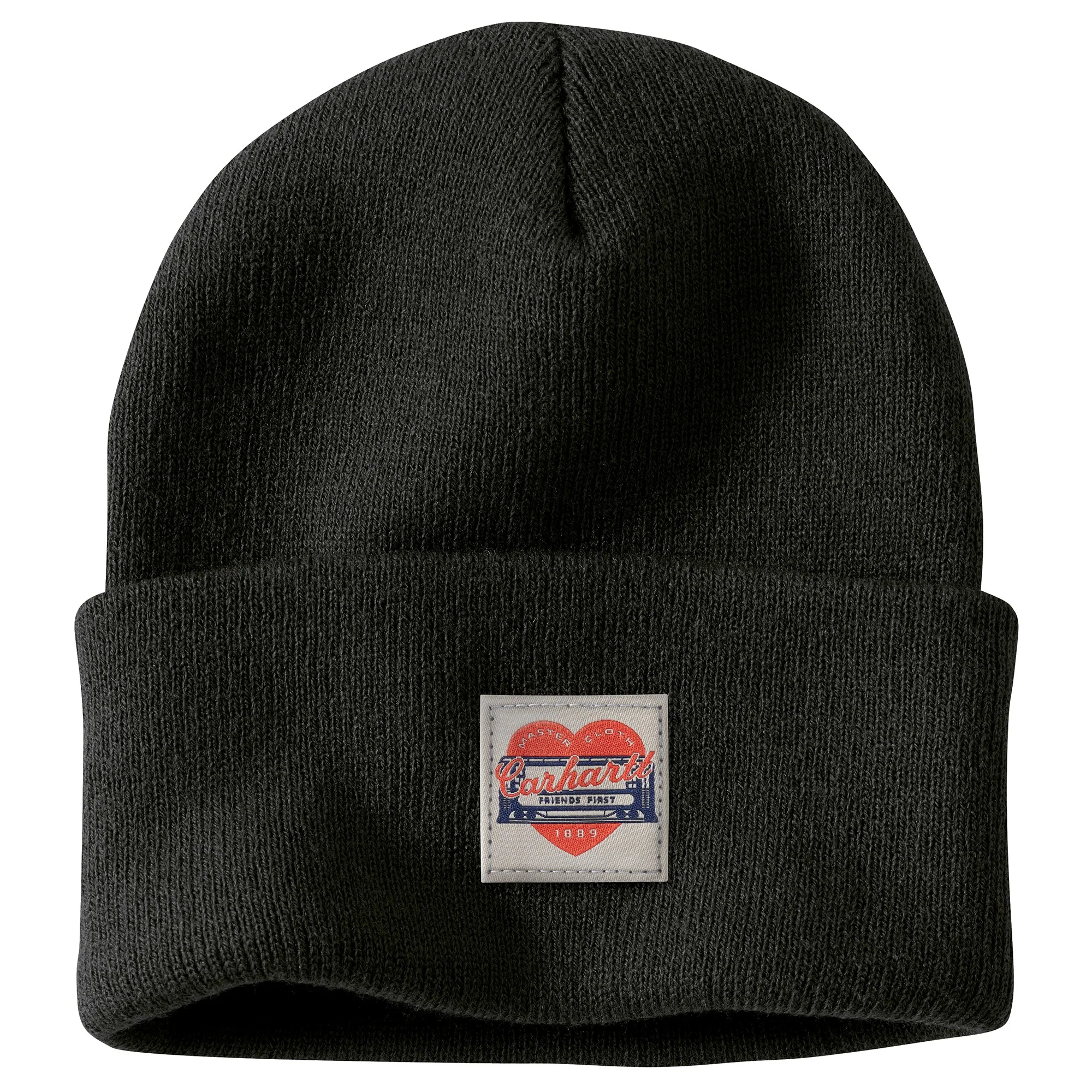 Women's Knit Heart Patch Beanie