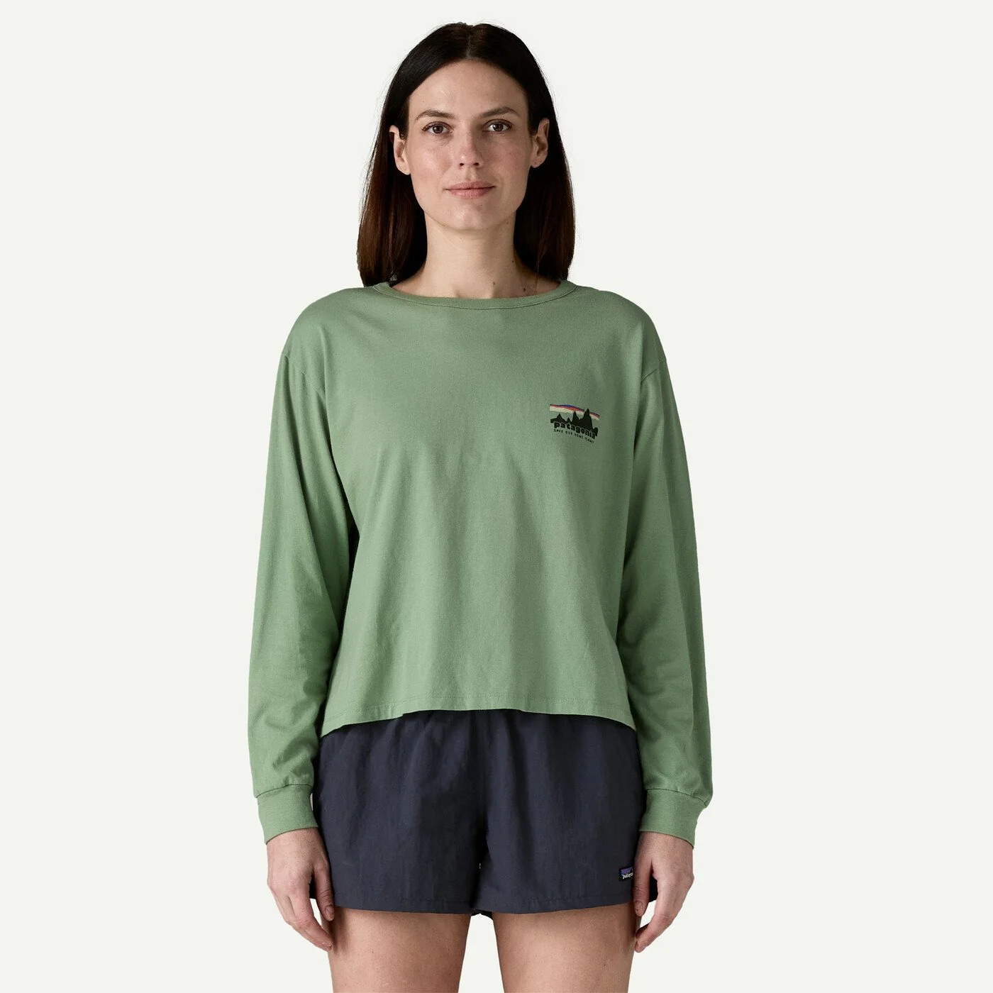 Women's Long Sleeve '73 Skyline Easy Cut Organic T-Shirt - Image 3