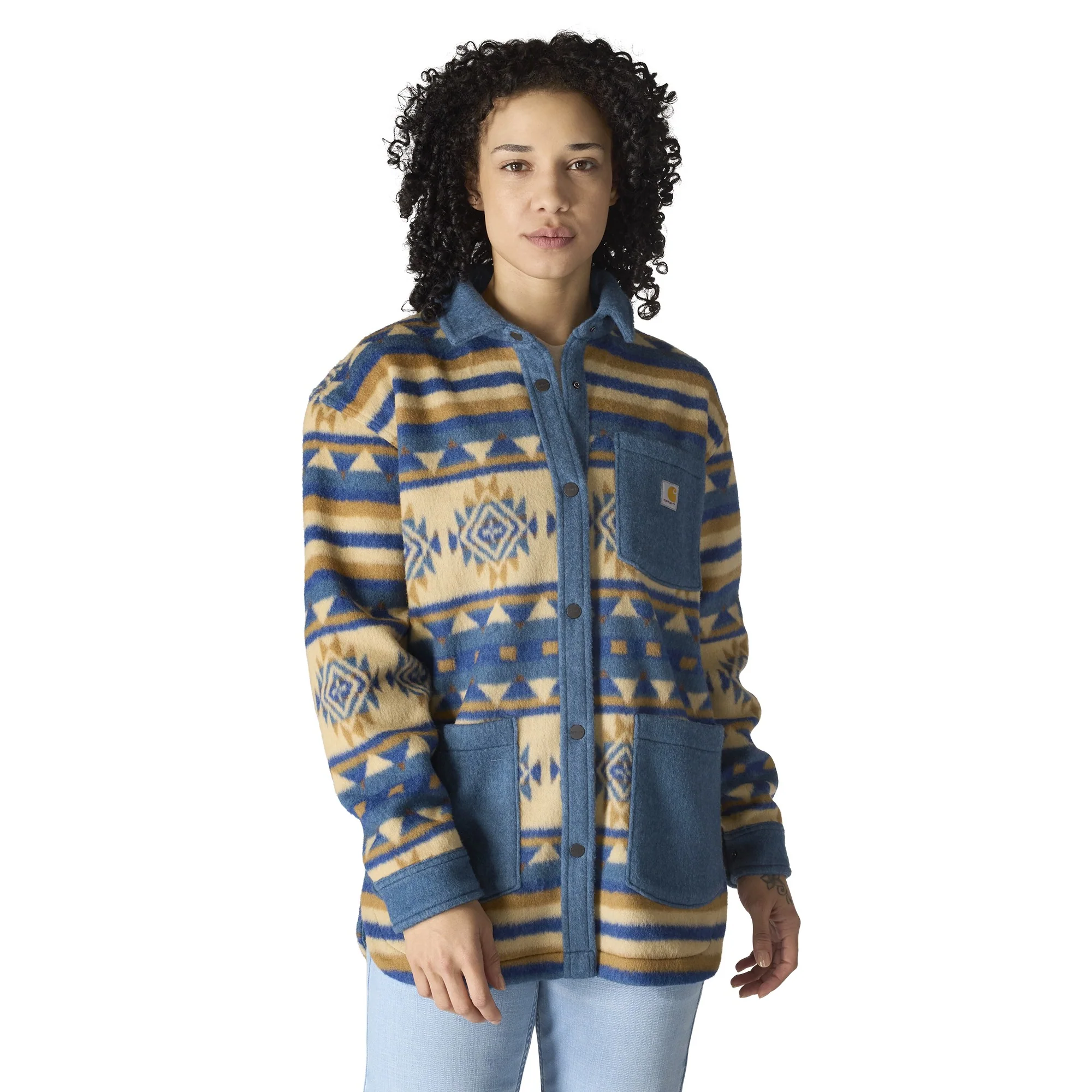 Women's Loose Fit Bethany Yellowtail Fleece Shirt Jacket