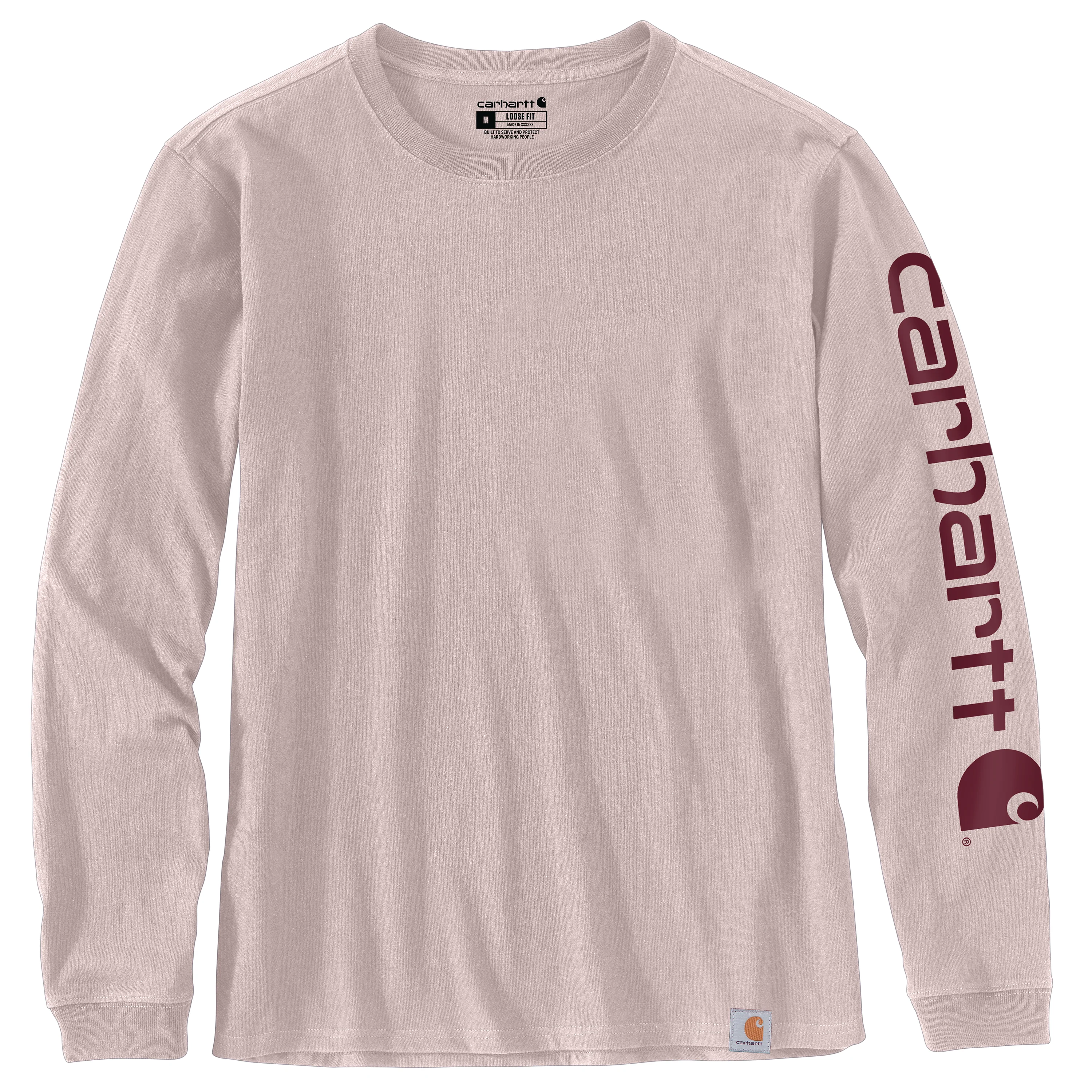 Women's Loose Fit Heavyweight Long-Sleeve Logo Sleeve Graphic T-Shirt - Image 2