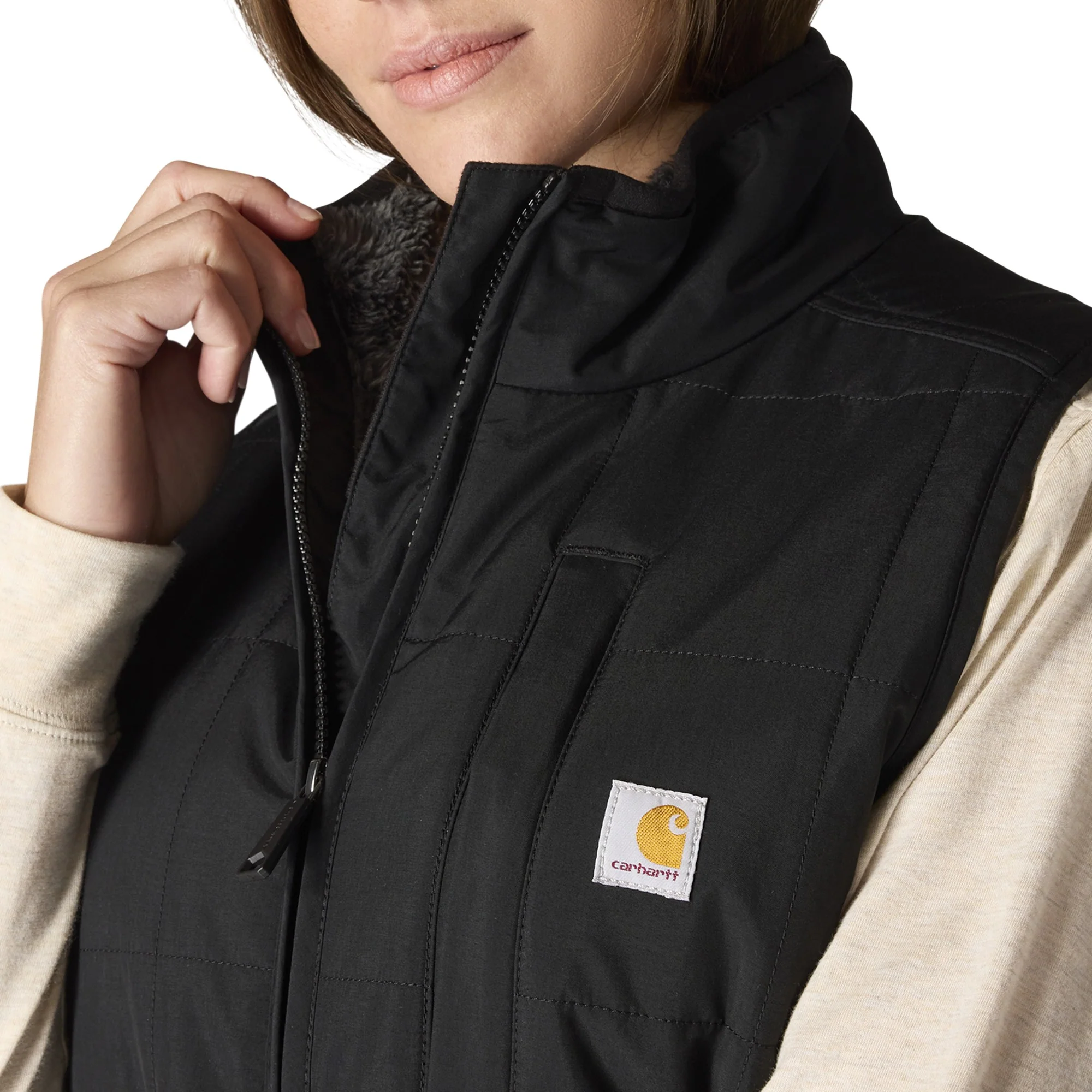 Women's Rain Defender Relaxed Fit Lightweight Insulated Mock-Neck Vest - Image 4