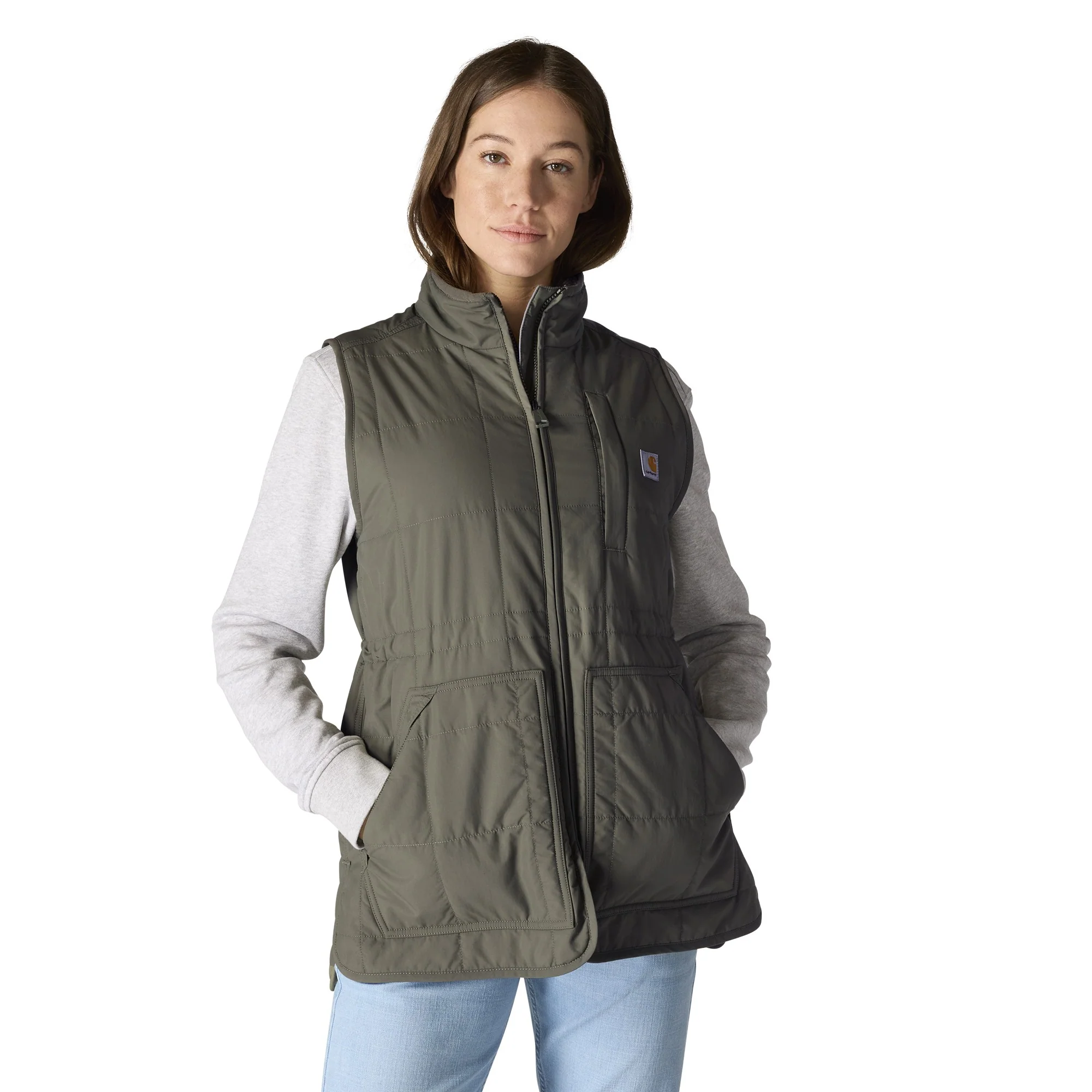 Women's Rain Defender Relaxed Fit Lightweight Insulated Mock-Neck Vest