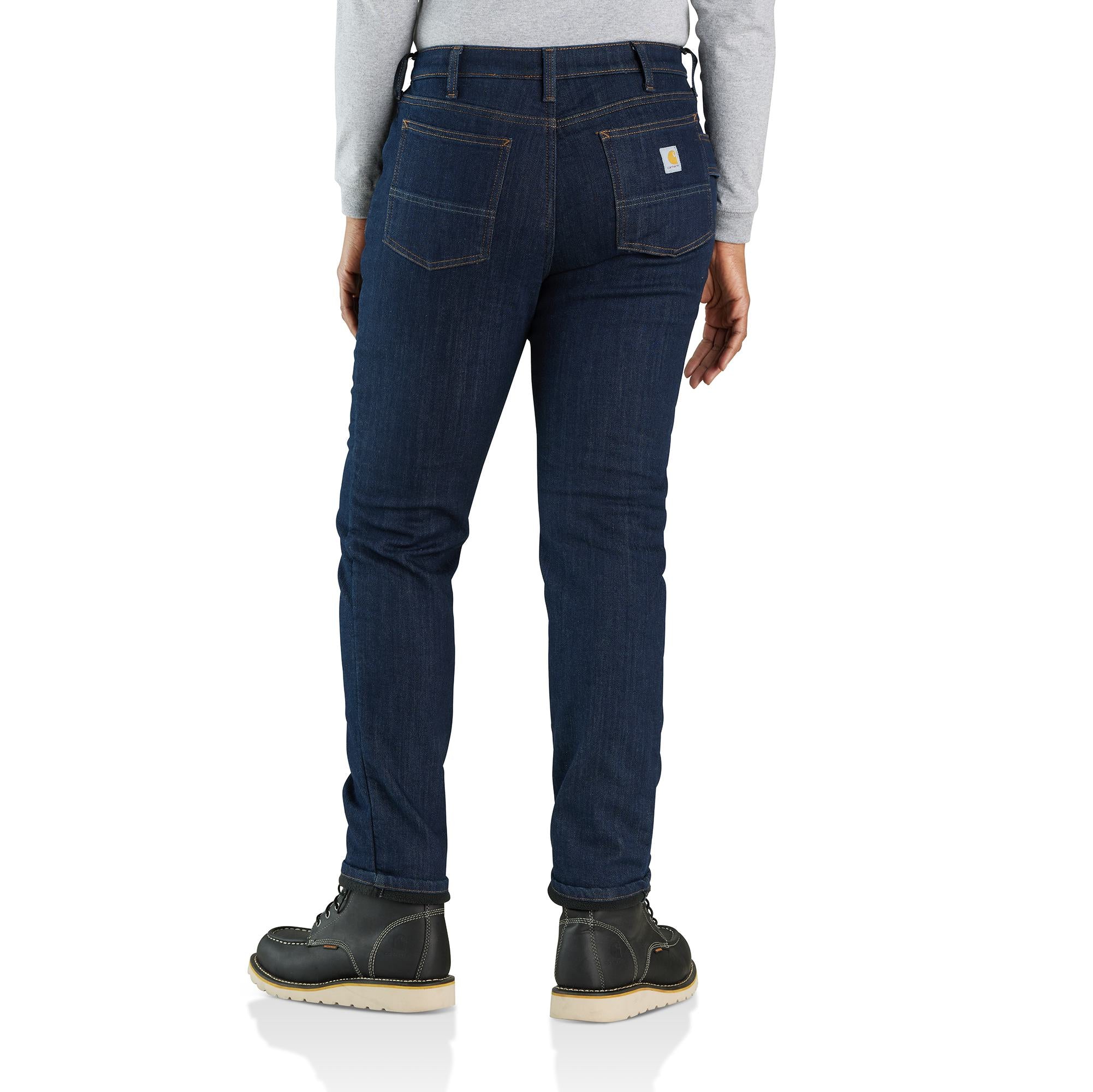 Women's Relaxed Fit Fleece Lined Jean Pant - Image 2