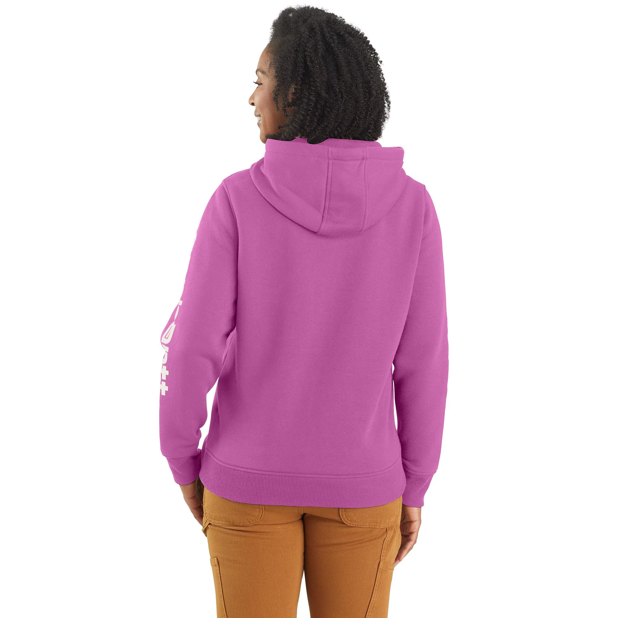 Women's Relaxed Fit Midweight Logo Sleeve Graphic Sweatshirt - Image 2