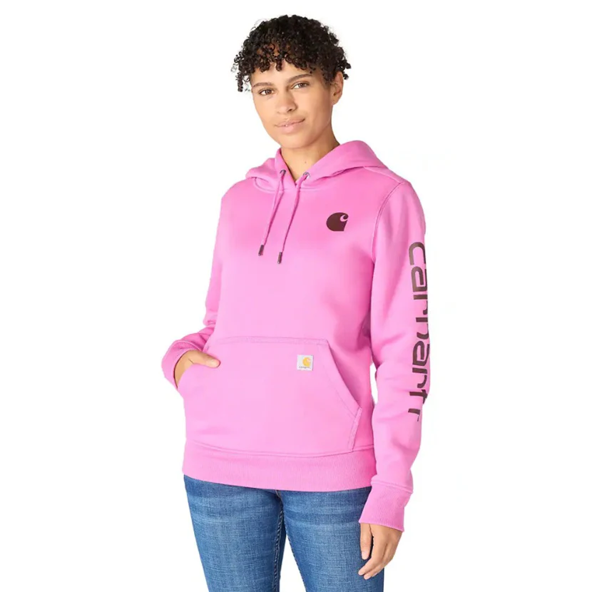 Women's Relaxed Fit Midweight Logo Sleeve Graphic Sweatshirt