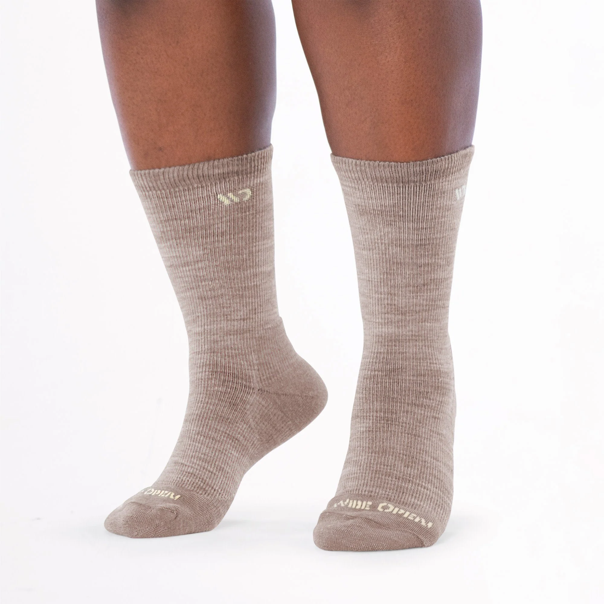 Women's Solid Midweight Crew Socks - Image 2