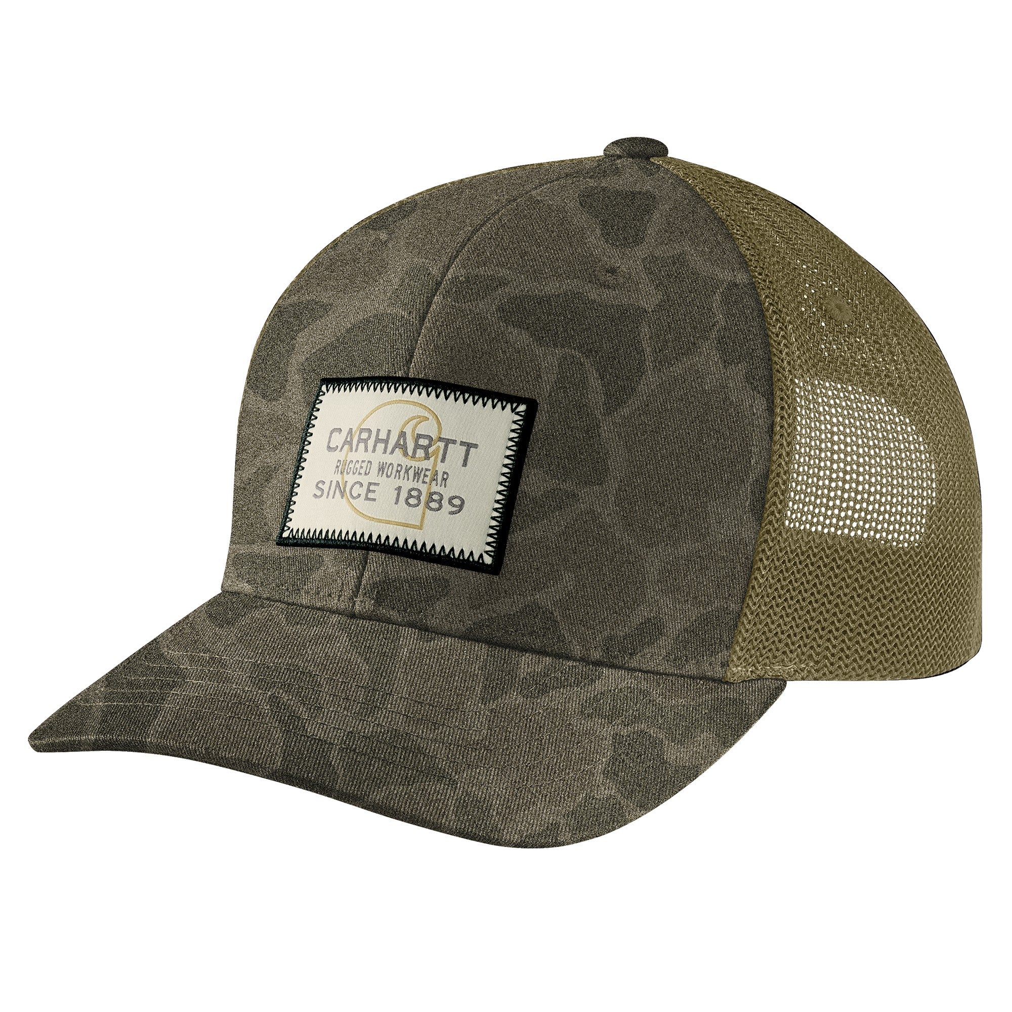 Wool Mesh-Back Camo Logo Patch Cap
