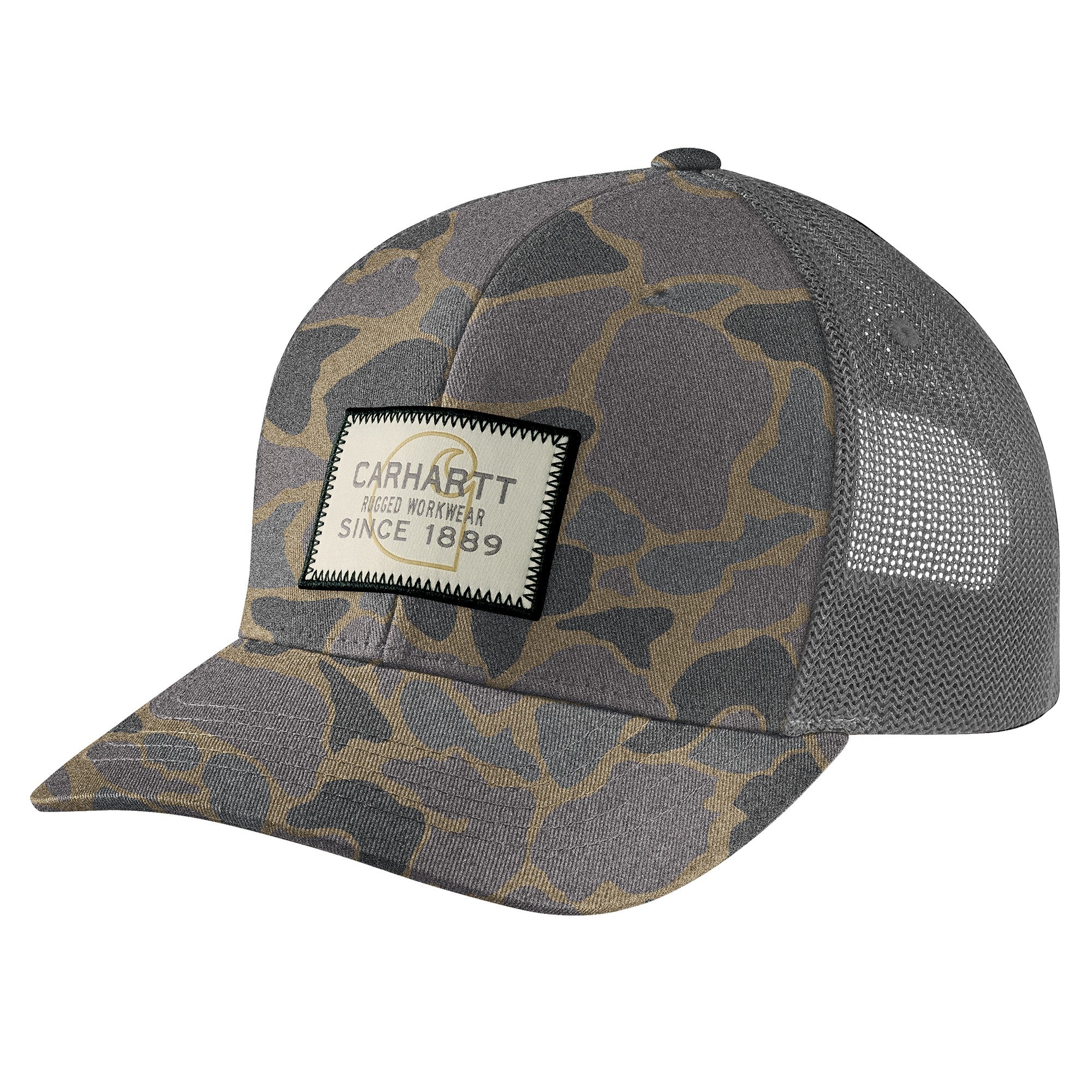Wool Mesh-Back Camo Logo Patch Cap