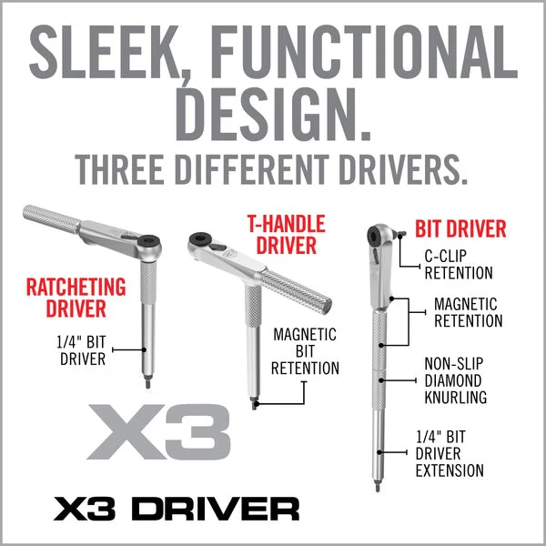 X3 Driver 52-Piece Socket & Gunsmithing Bit Set - Image 4