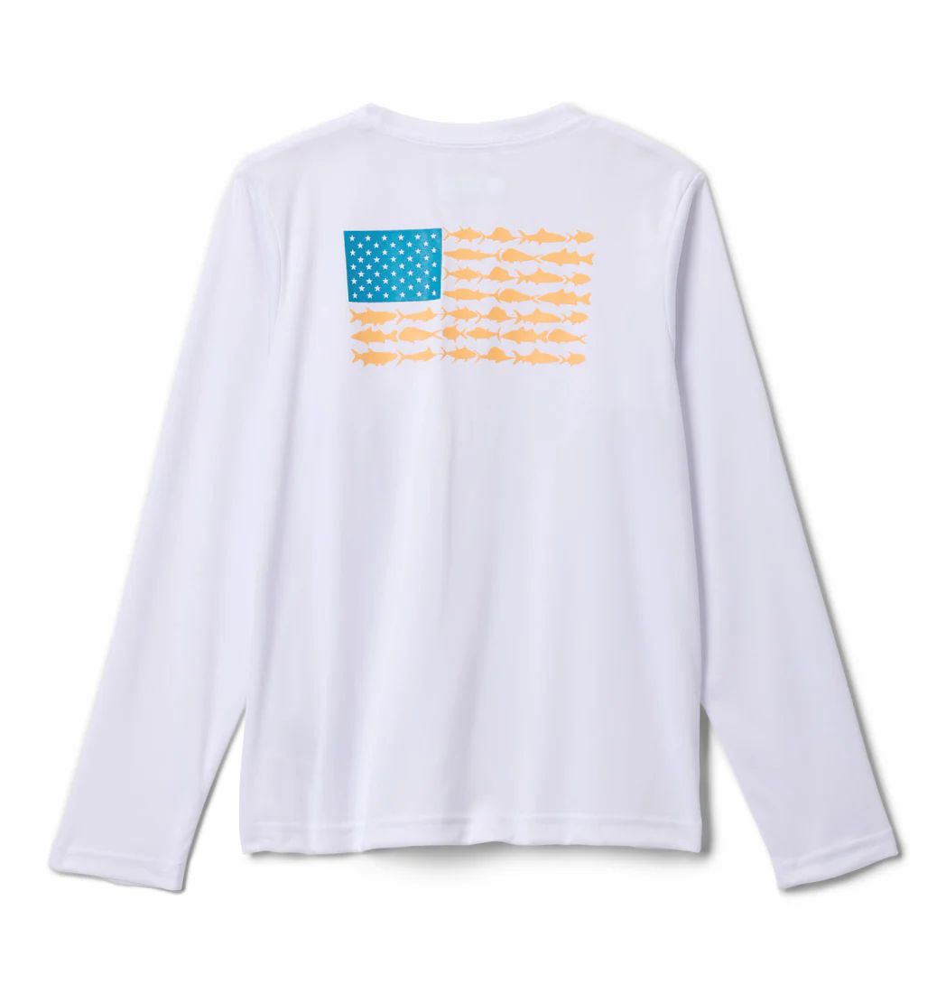 Youth Terminal Tackle PFG Fish Flag Long Sleeve T-Shirt - Image 2